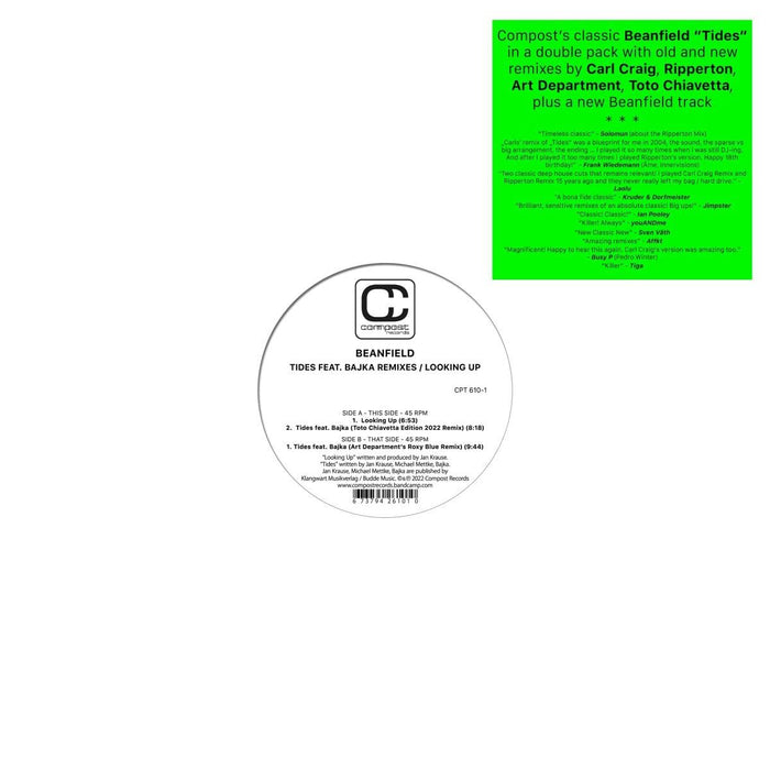 Beanfield - Tides Remixes (Carl Craig / Ripperton / Art Department) - [Vinyl]