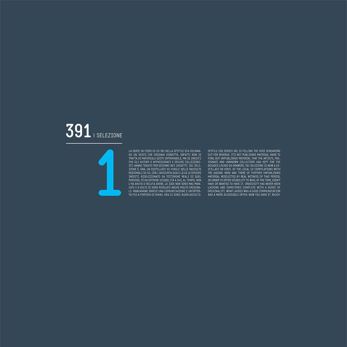 Various Artists - 391 / Selezione 1 - [Vinyl]