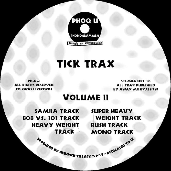 Tick Trax - Volume Ii Ep (2018 Remaster) - [Vinyl]