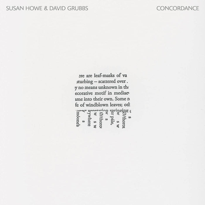 Susan Howe & David Grubbs - Concordance - [Vinyl]