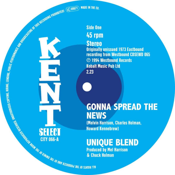 Unique Blend / A.C. Tilmon & The Detroit Emeralds - Gonna Spread The News / Thats All I Got - [Vinyl]