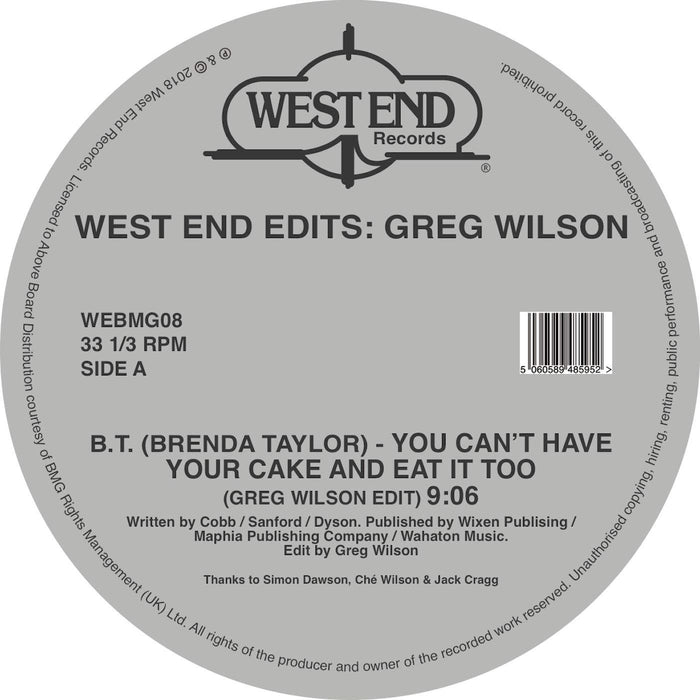 Various Artists - West End Edits: Greg Wilson - [Vinyl]