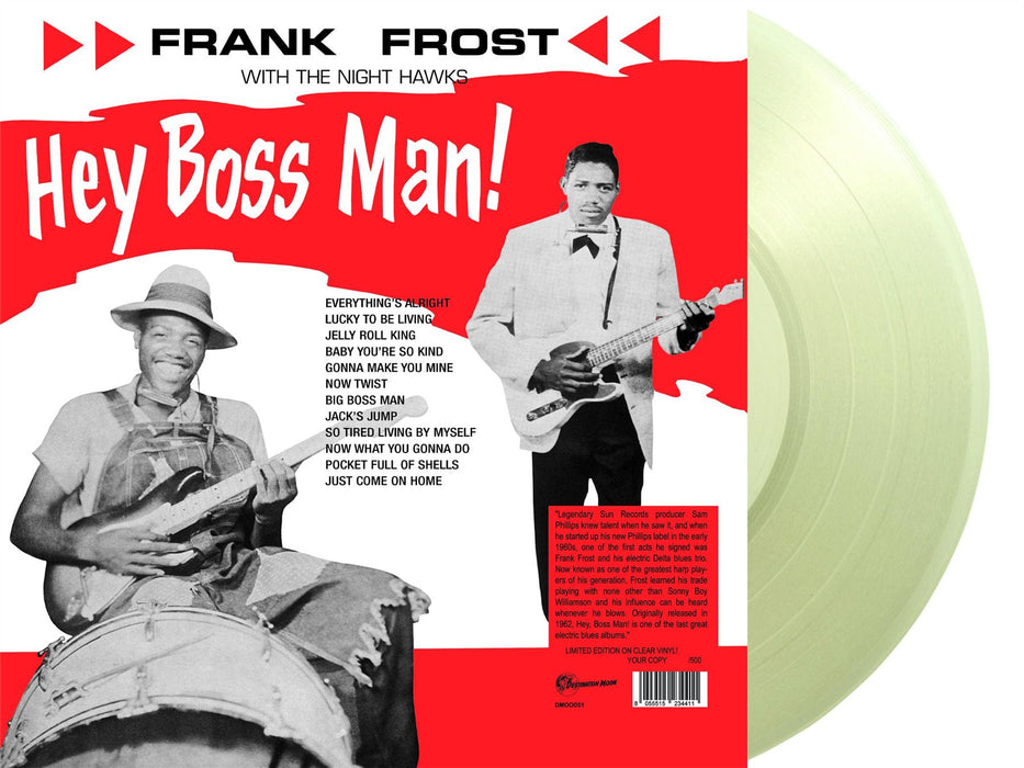 Frank Frost With The Night Hawks - Hey Boss Man! (Clear Vinyl) - [Vinyl]