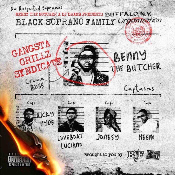 Benny The Nutcher X Dj Drama Present - Black Soprano Family (Red Vinyl) - [Vinyl]