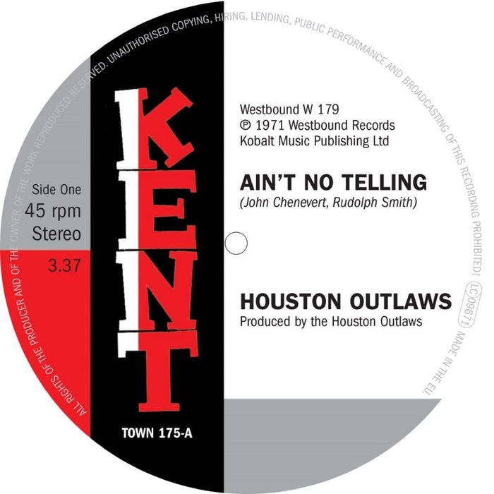 Houston Outlaws - Aint No Telling / Its No Fun Being Alone - [Vinyl]