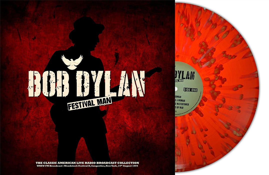 Bob Dylan - Wnew Fm Broadcast Woodstock Festival Ii Suagerties Ny 14Th August 1994 (Red/White Splatter Vinyl) - [Vinyl]