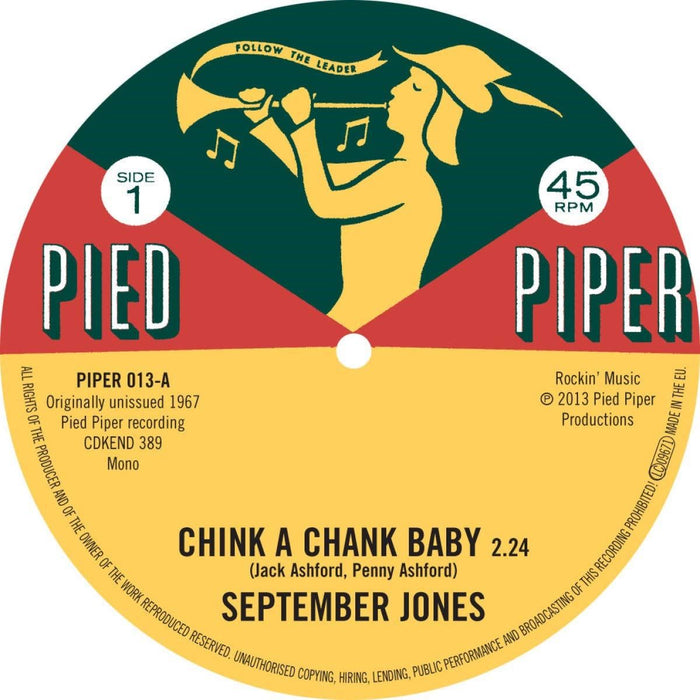 September Jones / The Pied Piper Players - Chink A Chank Baby / Thats What Love Is - [Vinyl]