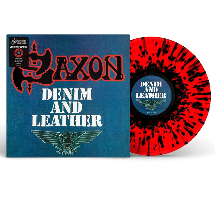 Saxon - Denim & Leather (Limited 40Th Anniversary Edition) (Red & Black Splatter Vinyl) - [Vinyl]