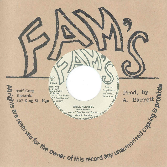 Aston Family Man Barrett - Well Pleased / Pleasing Dub - [Vinyl]